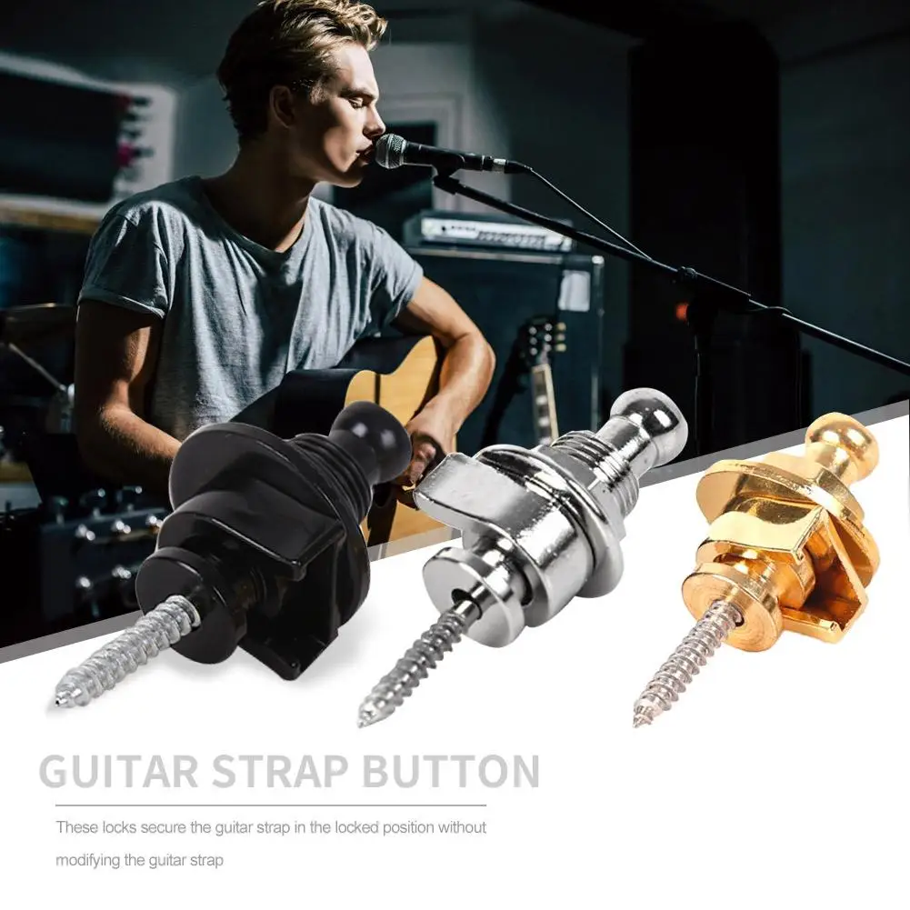 elektrische gitarre strap lock taste pilze köpfe gitarre bass strap locks pins gürtel schnalle tasten anti slip gürtel schlösser n