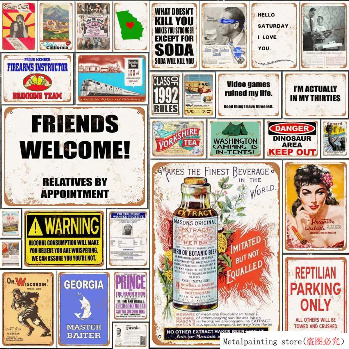 Новый жестяной знак 1909 на маршите в провинции Висконсин настенный алюминиевый