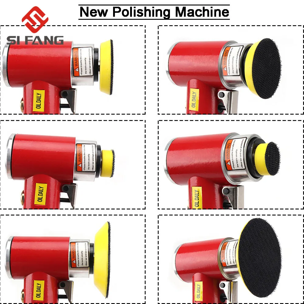 

2"/3" Mini Air Sander Pneumatic Orbital Polishing Grinding Machine Dual Action Orbital Polisher Tools for Auto Body Work 41pcs