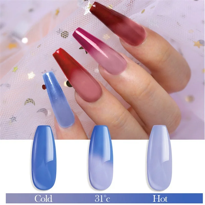 Набор термального маникюрного порошка для ногтей с изменением температуры