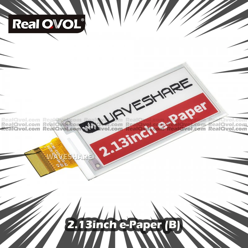 

RealQvol,212x104, 2,13 дюймов E-Ink сырой дисплей панель без PCB, красный черный белый три цвета, SPI интерфейс Ультра низкое потребление