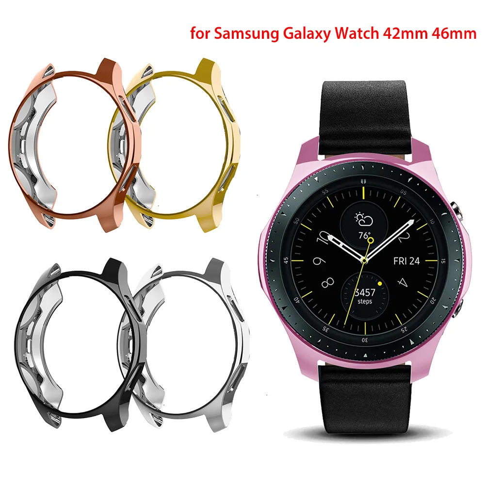 Мягкое покрытие из ТПУ защитный чехол для samsung Galaxy Watch 42 мм 46 мм все вокруг крышка защитная оболочка рамка для gear S3 Band