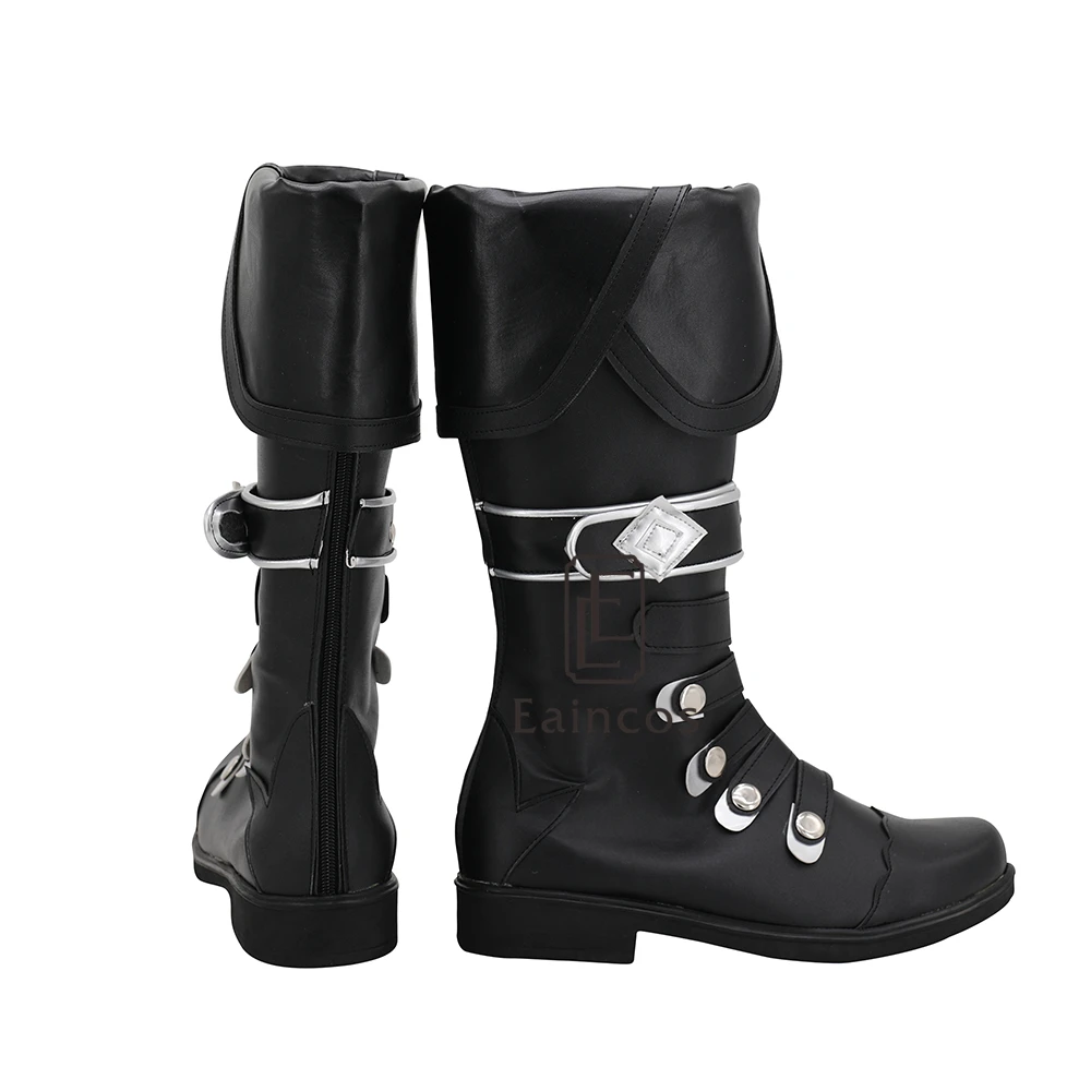 Game Genshin Impact Diluc Cosplay Shoes Black Boots Custom-made Costume Accessories |