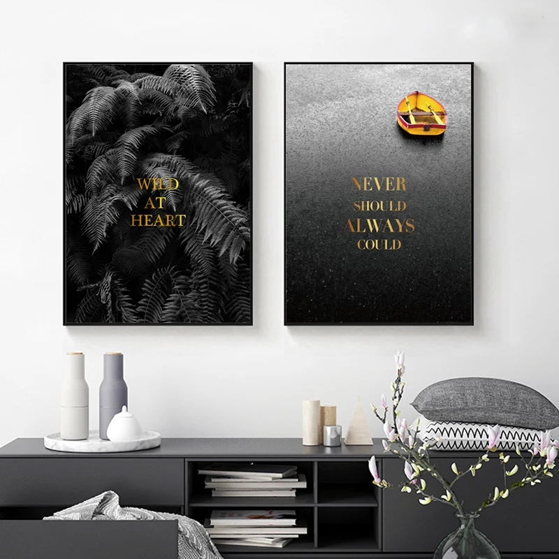 Пейзаж холст живопись растения плакат вдохновляющие цитаты плакаты