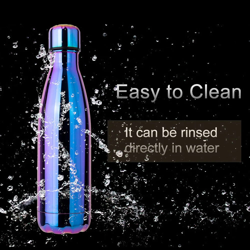 500 мл Термос Нержавеющая сталь Изолированная бутылка для воды с гальваническим