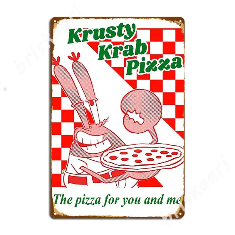 

Krusty Krab Pizza Metal Signs Plaques Club Bar Funny Wall pub Tin sign Posters