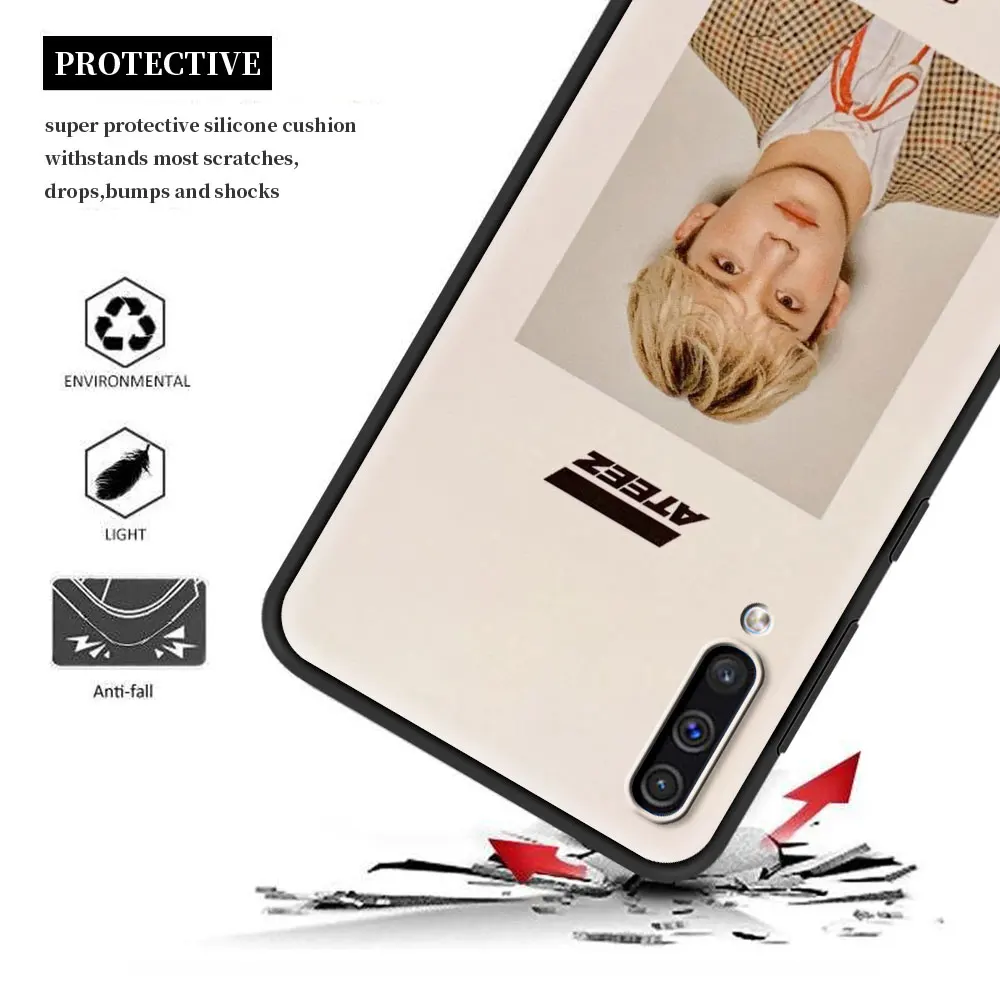 

ATEEZ HongJoong SeongHWA Case For Samsung Galaxy A50 A70 A10 A30 A20e A40 A20s A10s A10e Black Soft Silicone Phone Casos Covers
