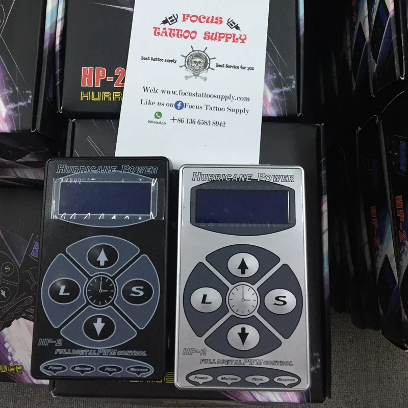 

Блок питания для татуировок HP-2, цифровой источник питания, ЖК-дисплей, черный/серебристый, для комплектов машин