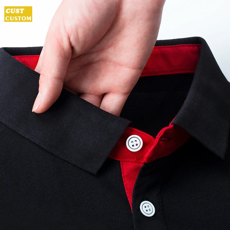 Мужская рубашка-поло с отворотом принтом | одежда