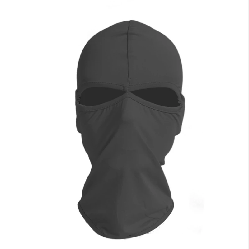 Полнолицевая однотонная Балаклава с 2 отверстиями шапки Обложка лыжная маска