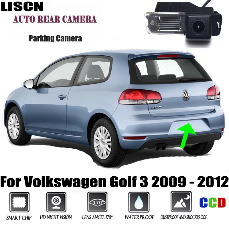 Камера заднего вида для Volkswagen Golf 3 2009 2012 CCD камера ночного видения/обратная