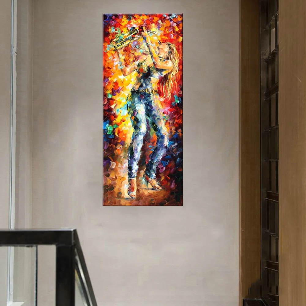 Лидер продаж 2021 абстрактная женщина играющая на саксофоне картина маслом холсте