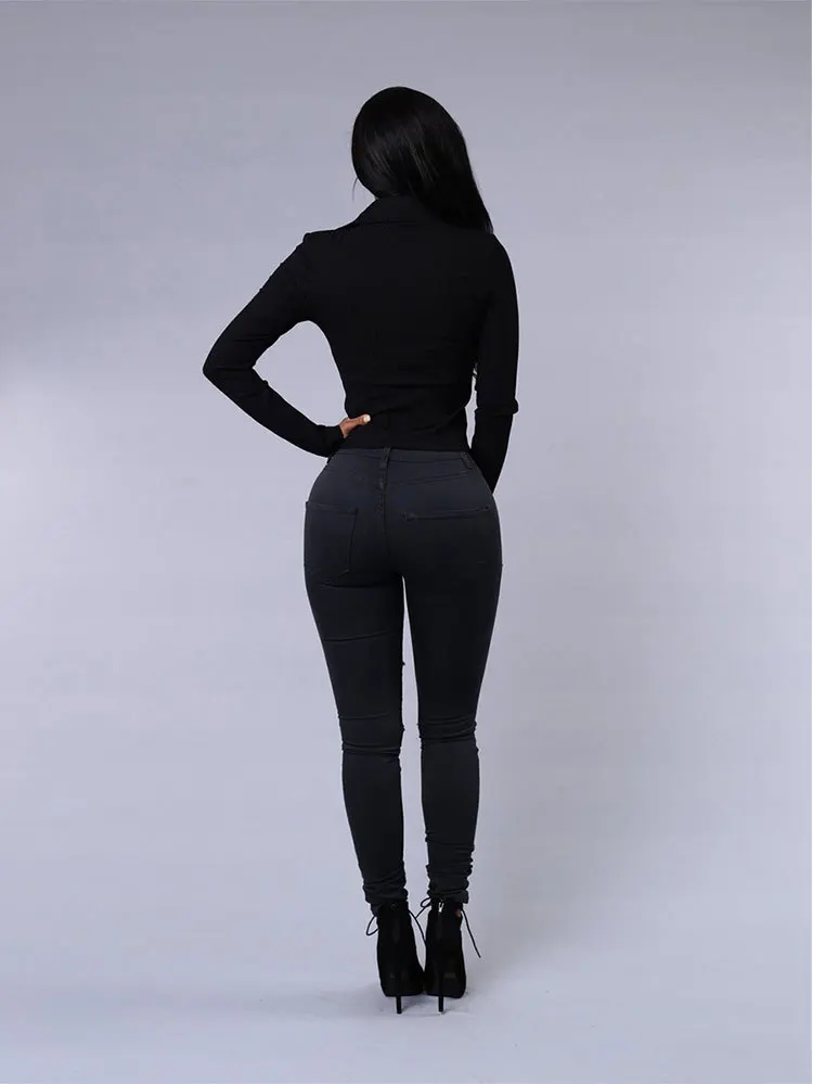 

Hot sale ripped jeans for women sexy skinny denim jeans fashion street casual pencil pants female spring and summer clothing