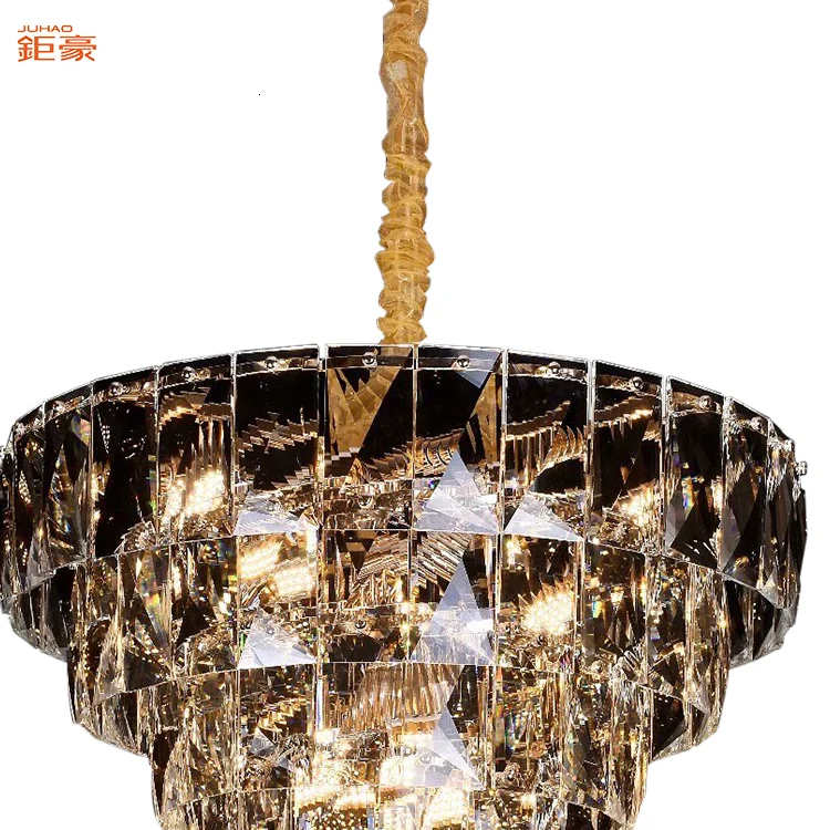 Отель лобби клуб Большие Лестницы потолочный светильник канделябро де Cristal Glod