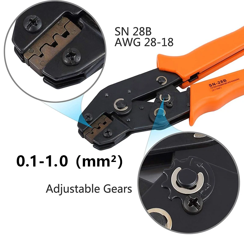 

0.1-1.0mm2 Dupont Crimper Plier Tool Press Pliers Crimp Connector+1550pcs Dupont CableJumper Wire Pin Header Housing Hand Tool