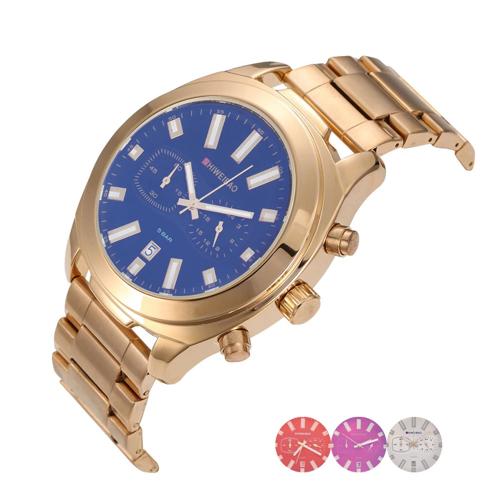 Часы хронограф Мужские кварцевые большие водонепроницаемые деловые из