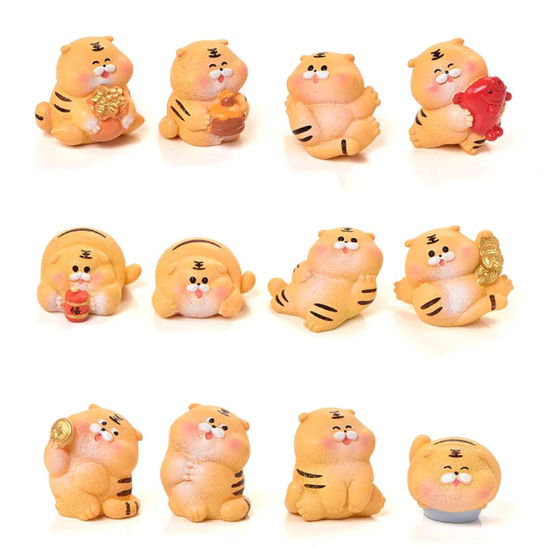 

Tiger Figurine Micro Landscape Diy Home Decor Miniature Ornament Decoration Accessories new year 2022 Fairy Garden Home Decor
