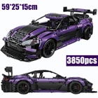 Автомобили, модель MOC-8780, Астон Мартин, Винтаж GT3, фиолетовый, подходит для lepinings, конструктор, подарки для детей