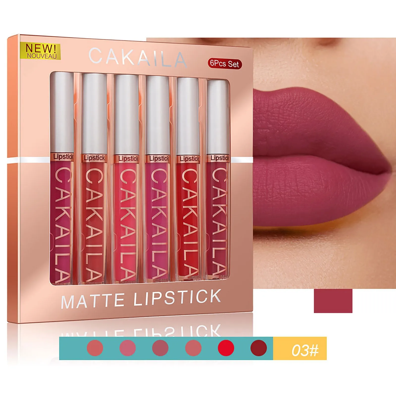 

Lipstick Lip 6PC Sexy Glaze Matte Velvet Non-Stick Waterproof Long Lasting Moisturizing Lip Gloss Makeup Hydrating TSLM2