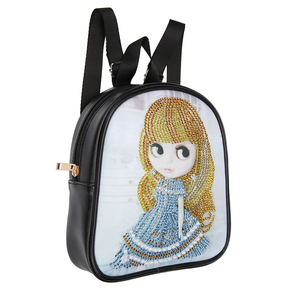 

DIY Diamond Painting Chain Shoulder Bag PU Leather Handbag Students Backpack Children School Bag Storage Bag Women Wristlet Bags