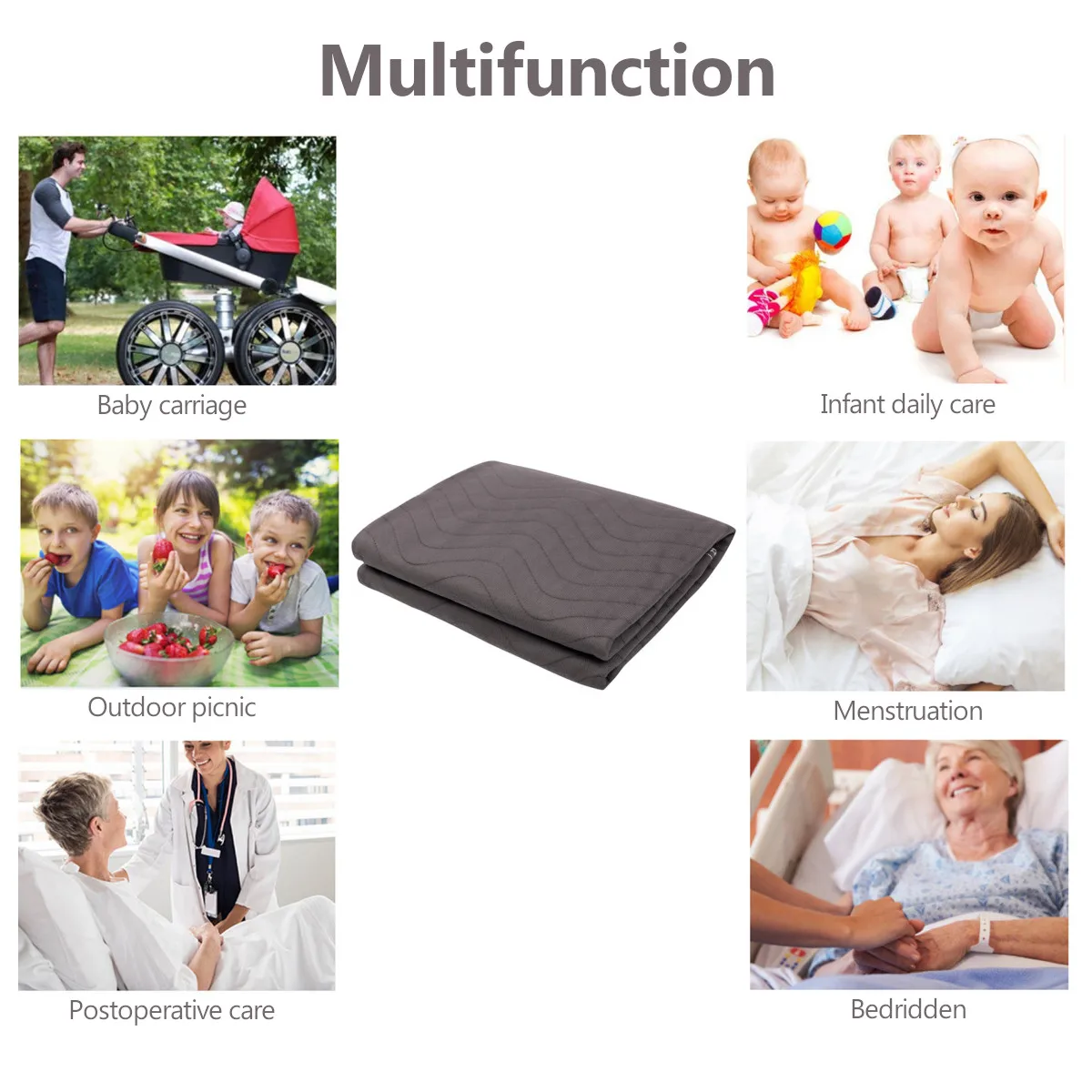 45*60cm Reusable Washable Incontinence Bed Pad Urine Mat Absorbent Wetting Sheet Protector Dry Nursing | Красота и здоровье