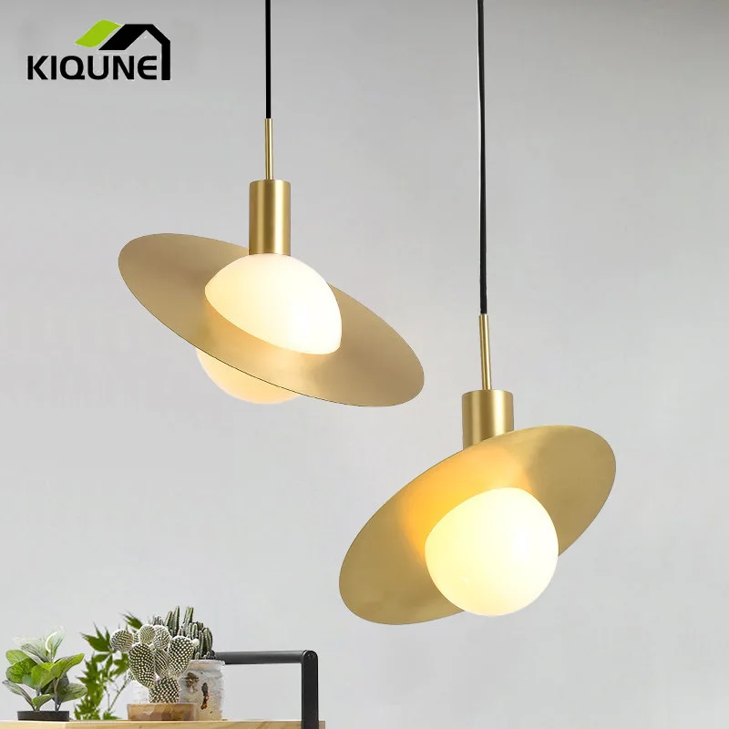 

Nordic Modern Spherical Glass Chandelier Bedroom Head Ceiling Light Creative Dining Room Bar Living Room Decoration E27 Pendant