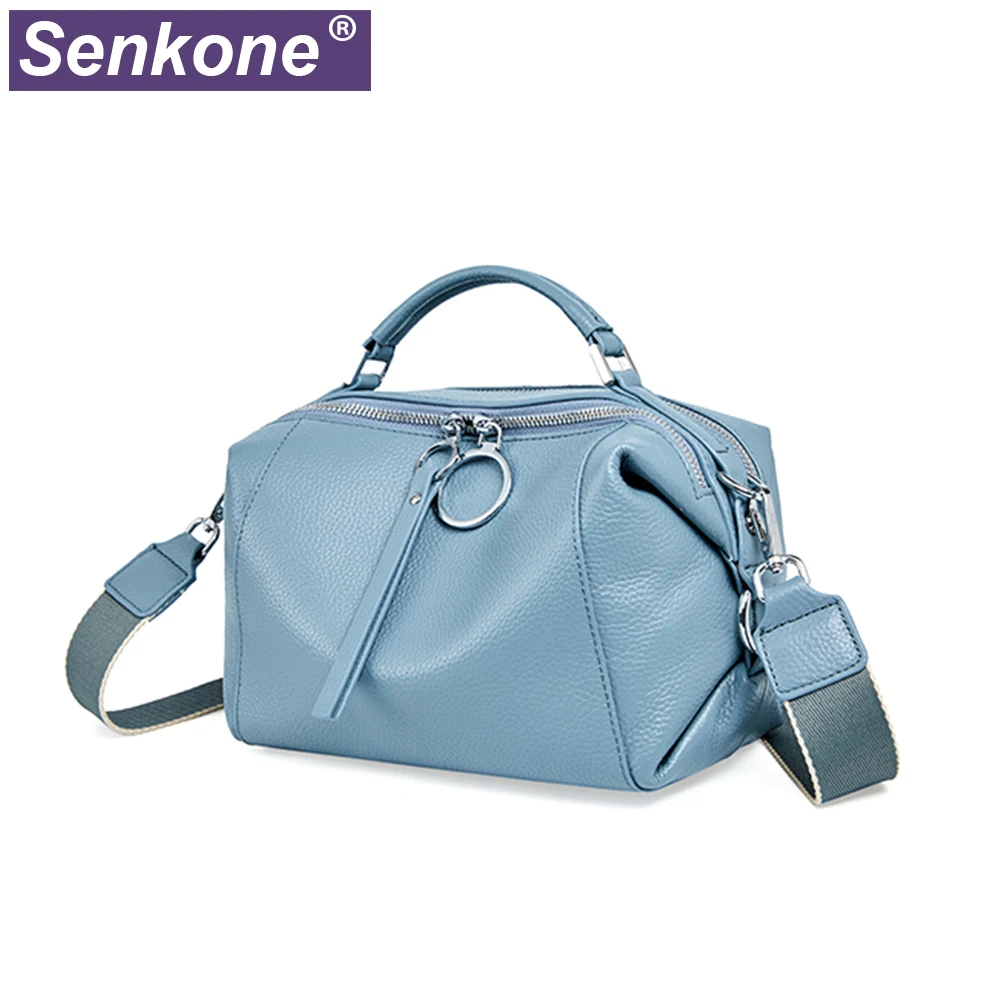 Сумка женская из мягкой воловьей кожи вместительный саквояж на широком ремешке