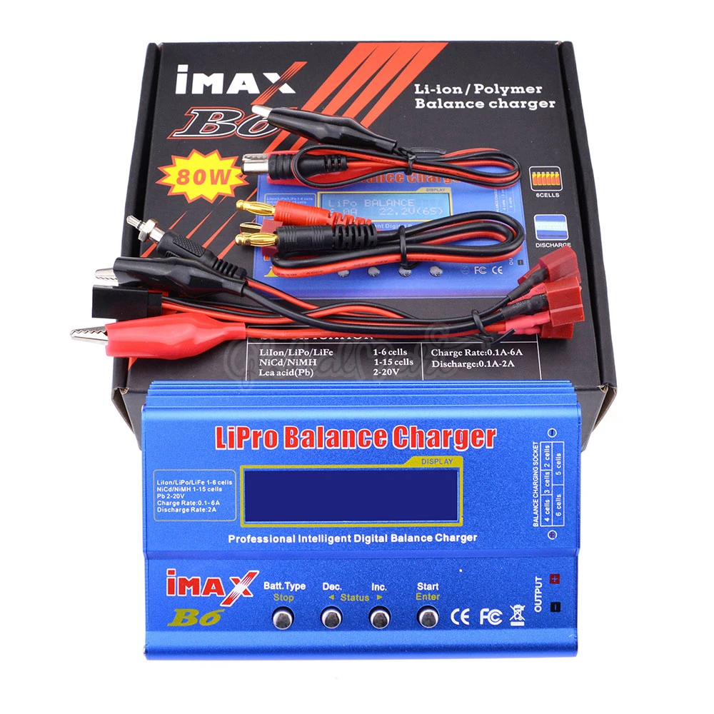 IMAX B6 80 Вт ЖК экран цифровой RC Li on Lipo NiMh Ion Ni Cd аккумулятор балансирующее зарядное