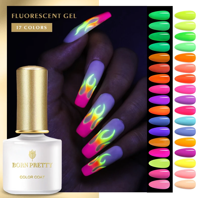 Набор неоновых гелей BORN PRETTY полуперманентный цветной лак для маникюра