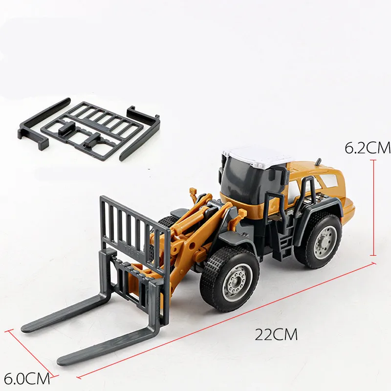 Пластиковый инженерный автомобиль 1:50 модель 4-в-1 для сборки игрушечный вилочный
