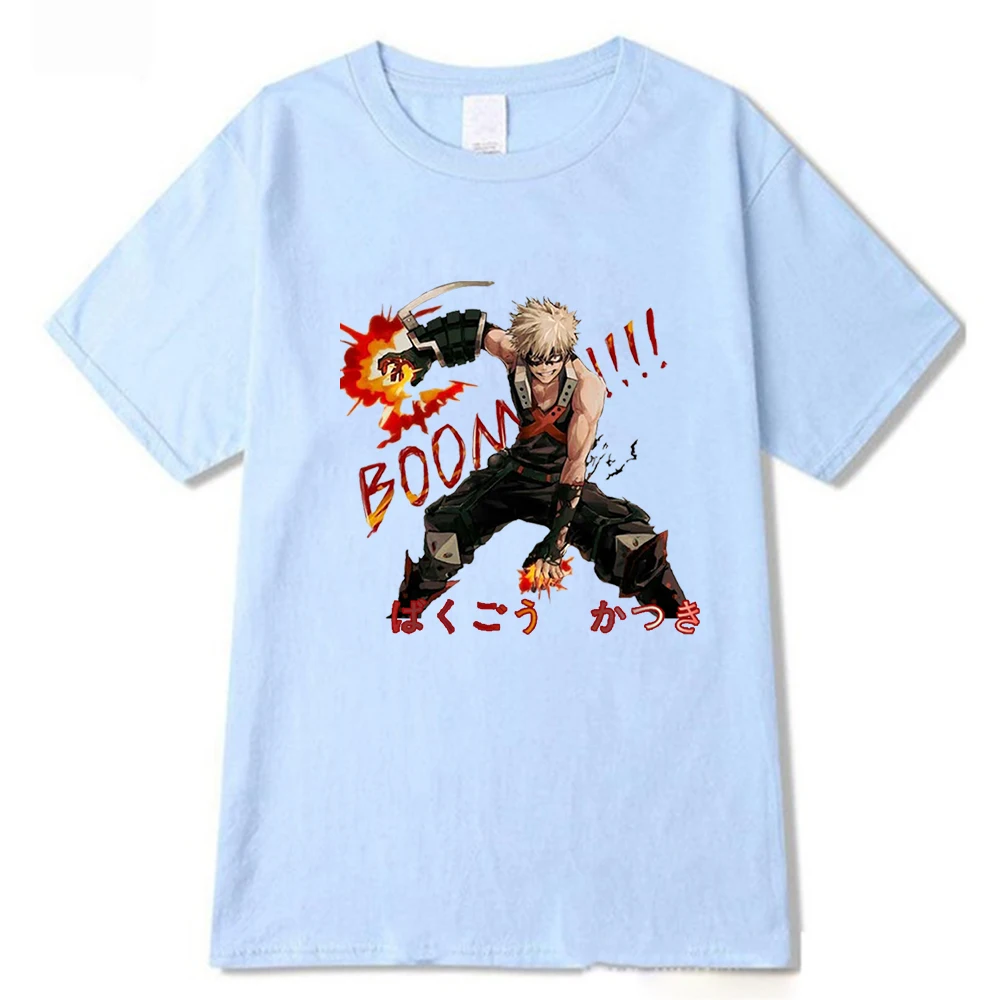 

Harajuku Japan My Hero Academia Anime Cool Streetwear Bakugou Katsuki New Summer Casual Loose Clothes Women T-Shirt