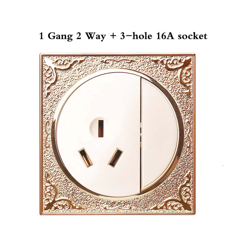 Континентальный резной 86 стены отель дома мощность круглый переключатель