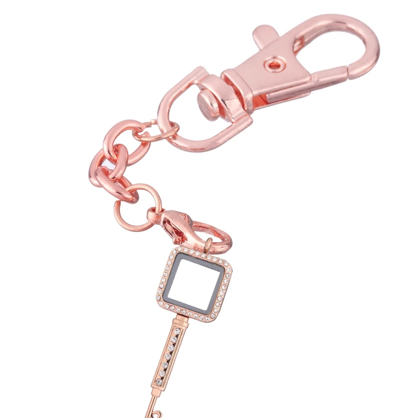 10 шт./лот смешанный квадратный хрустальный Открытый брелок для ключей витое