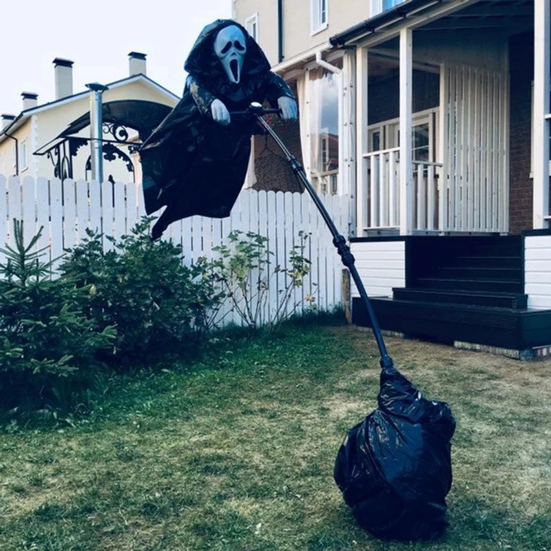 

New Creative Terror Scarecrow Halloween Decoration Ghostface Scarecrow Yard Hanging Scary Scream Ghost Ghostface Outdoor Decor