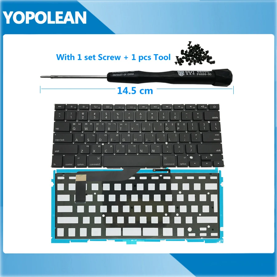 Новая Корейская клавиатура + Подсветка для Macbook Pro 15 &quotRetina A1398 2012 2013 2014