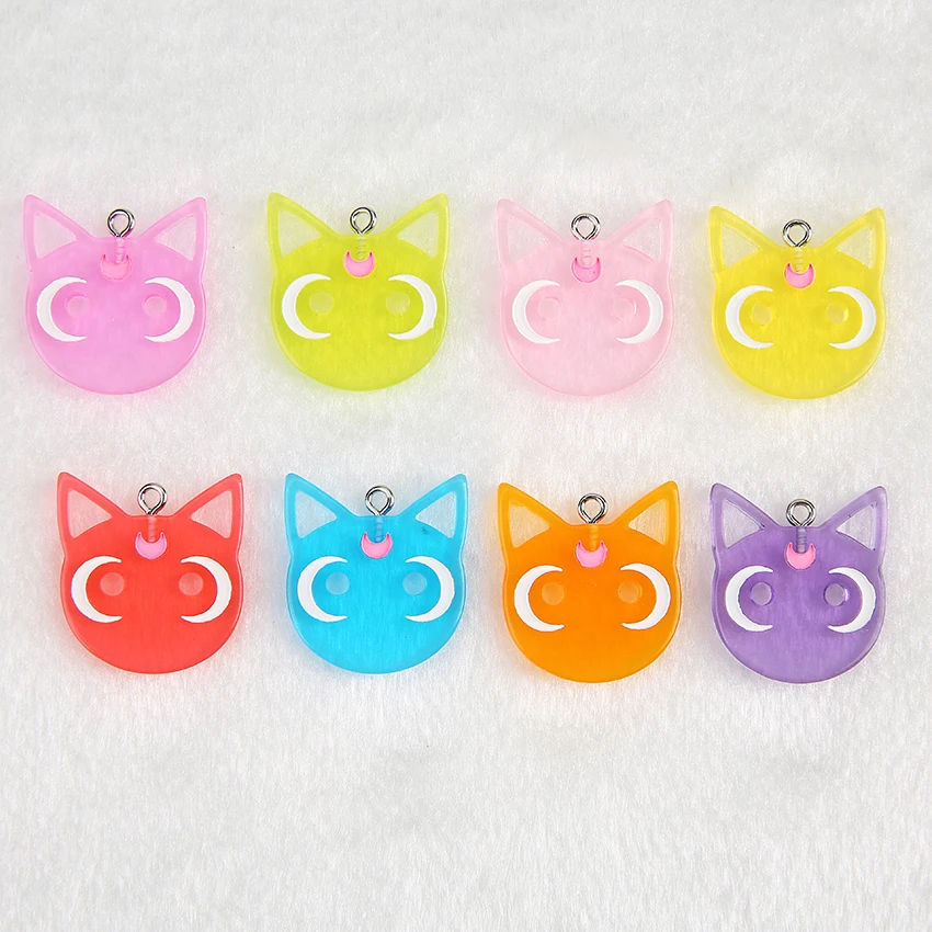 20 шт. 24*28 мм подвеска из смолы с плоским основанием для кошек ожерелье брелок