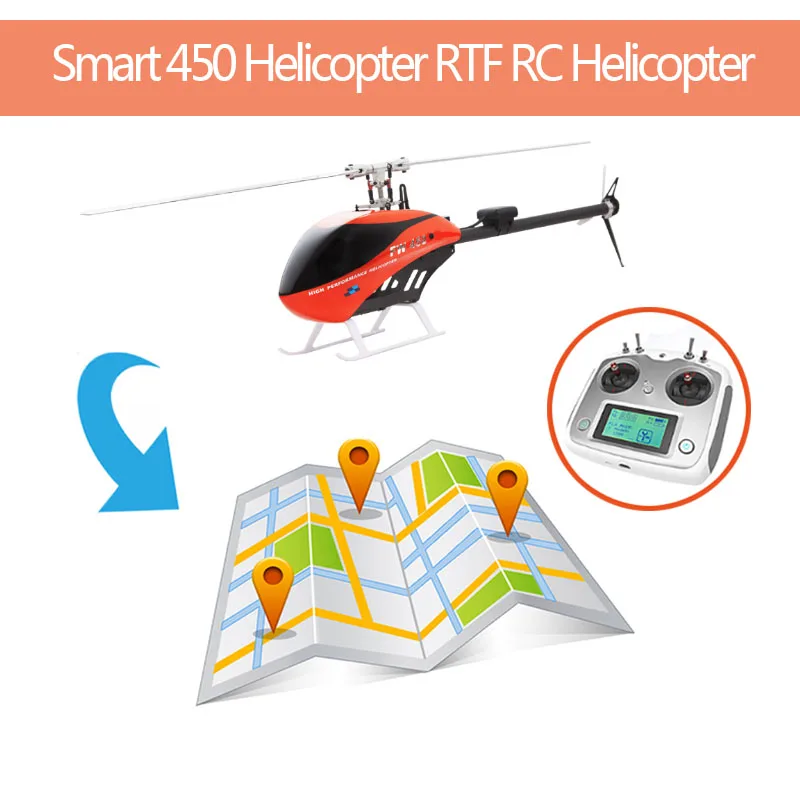 

Вертолет Smart 450 RTF RC 6CH FBL 3D GPS возвращение в дом 3D Fly
