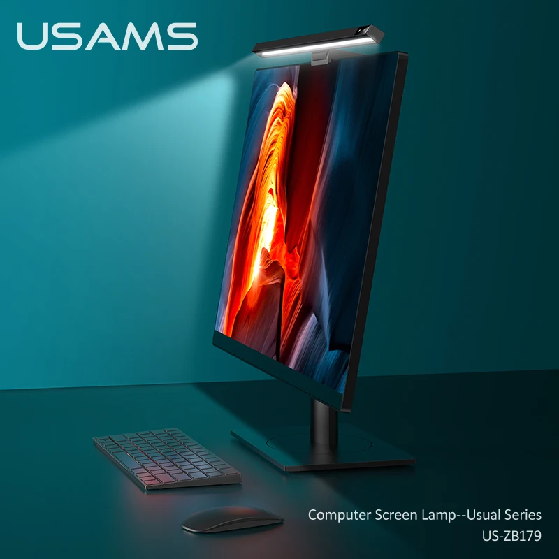 USAMS High CRI приглушаемая защита глаз светодиодный экран USB лампы с кабелем для
