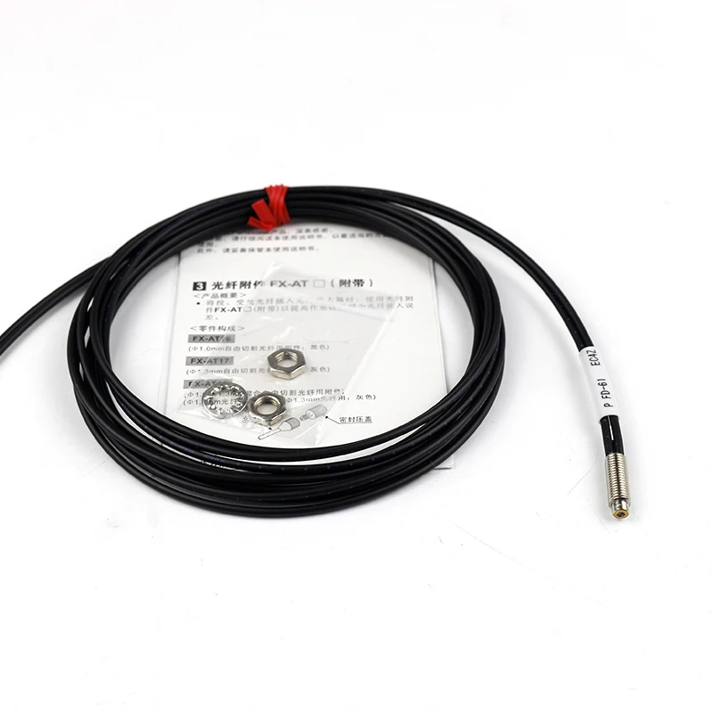 

FD-61 Threaded Fiber Optic Sensor Detects Morphological Reflection Type Front End Length 17mm fiber Length 2m