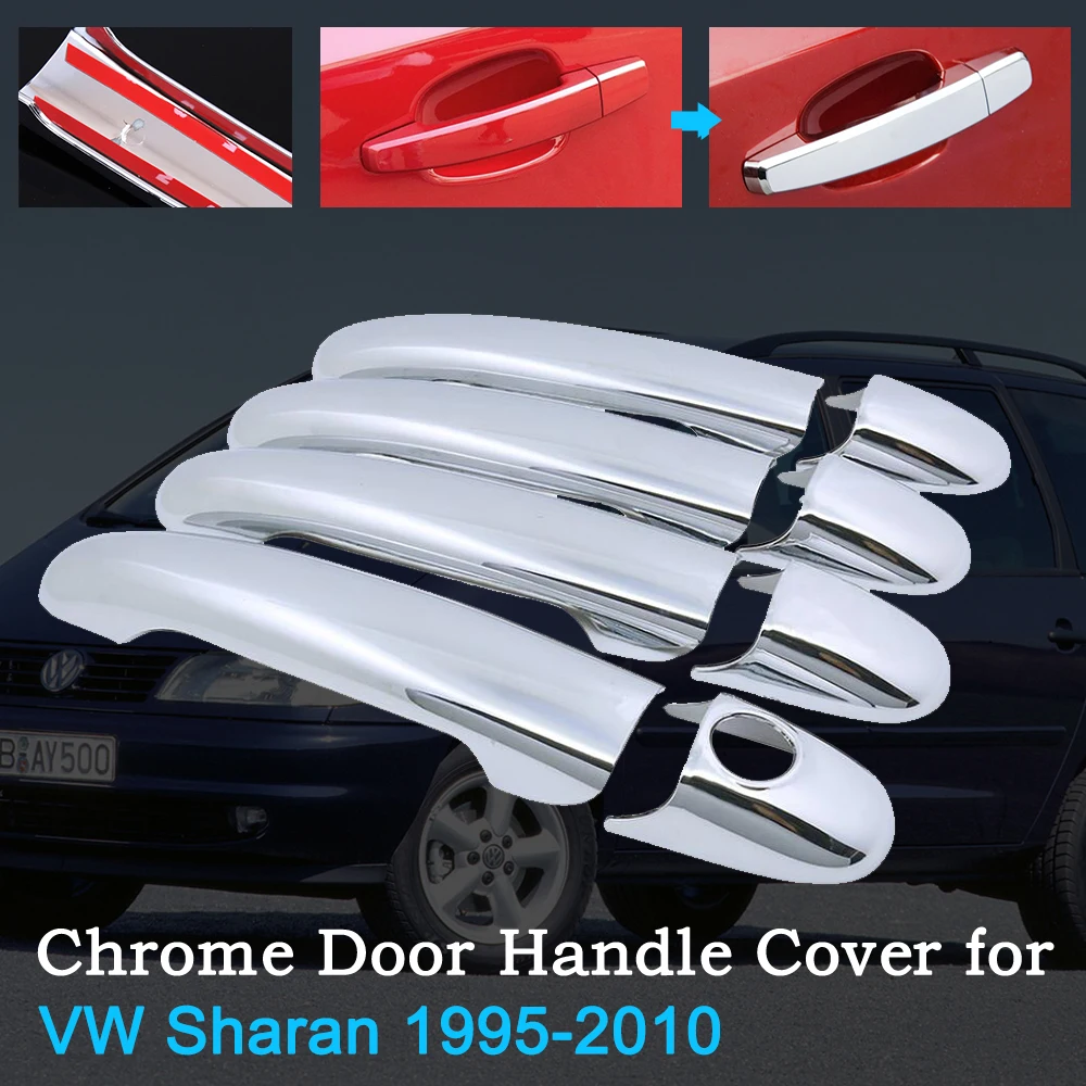 Хромированная крышка автомобильной дверной ручки для VW Sharan Scirocco 1995 ~ 2010 1996 2000 2005