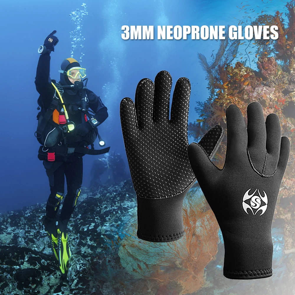 

3mm Neoprene Diving Gloves Men Wetsuit Gloves Snorkeling Canoeing Fishing Gloves Women Spearfishing Underwater Hunting Gloves
