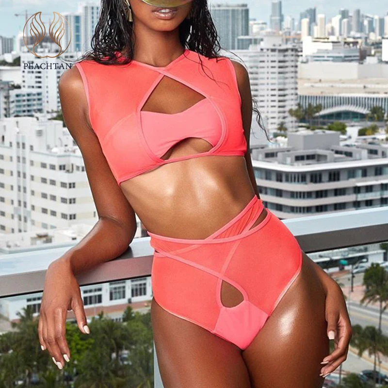 Купальник женский сетчатый с вырезами в бразильском стиле 2020|Купальники| |