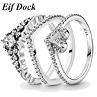 Eif Dock модного серебристого цвета Корона Кольца для мужчин и женщин парные кольца для влюбленных дружба обручальные кольца 2021 ювелирные изделия