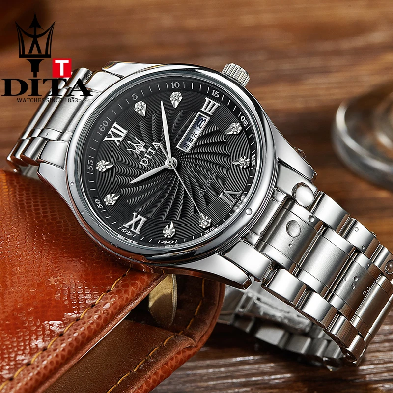 

DITA Top Brand Luxury Fashion Clocks Date Quartz Wristwatch 3ATM Waterproof Men's Watches Relogio Masculino