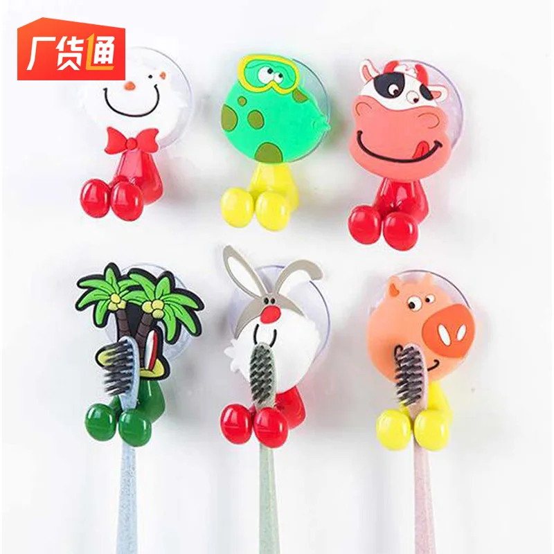 Держатель для зубных щеток на присоске с животными из мультфильмов крепкий