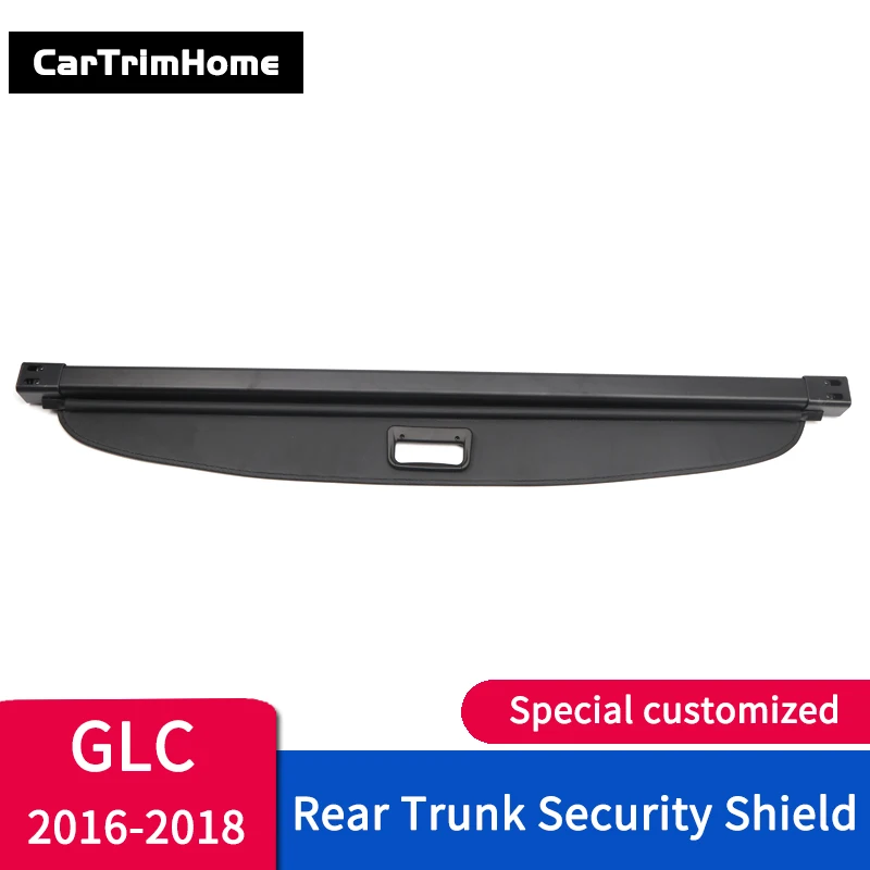 

2016 2017 2018 glc Accessories Rear Trunk For Mercedes Benz GLC Black Rear Cargo Trunk Shade Security Cover car styling