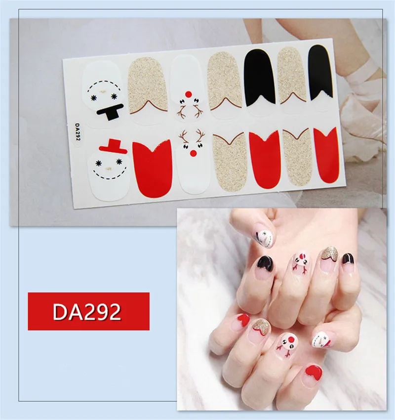 14 насадок/набор наклейки на ногти|Стикеры и наклейки| |