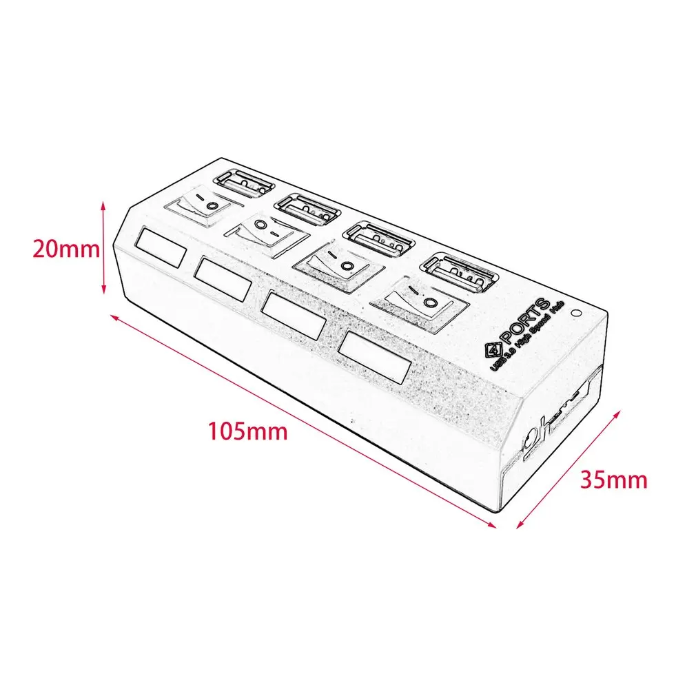 

USB HUB 3.0 4/7 Ports Micro USB 3.0 HUB Splitter With Power Adapter USB Hab High Speed 5Gbps USB Splitter 3 HUB For PC