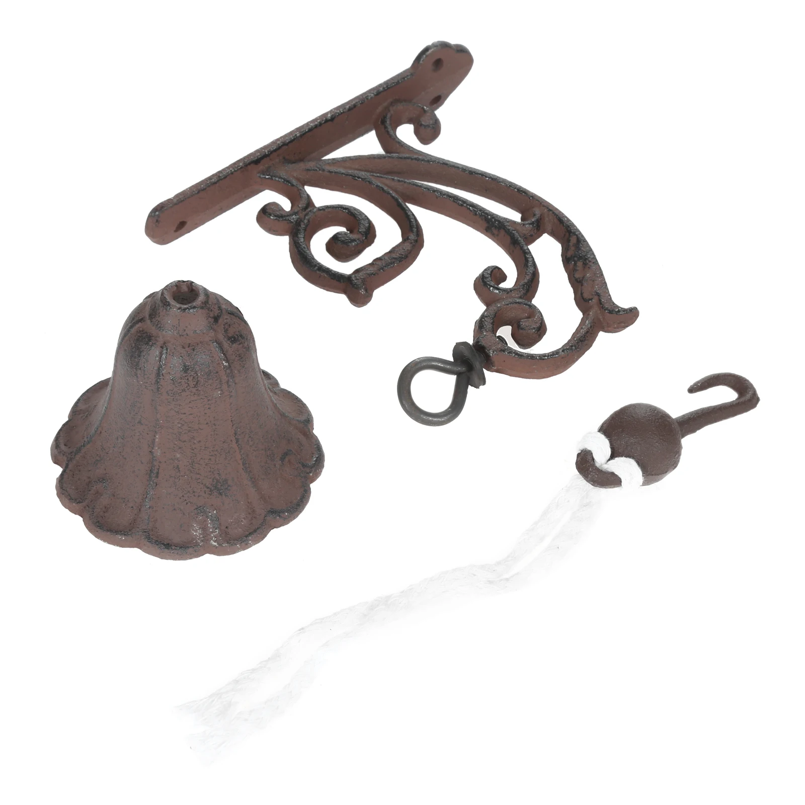 

Brown Flower Branch Iron Door Ring Bell Antique Wall Mounted w/screw Garden/Home/Bar/Restaurant/Cafe/Shop Entrance Welcome Decor