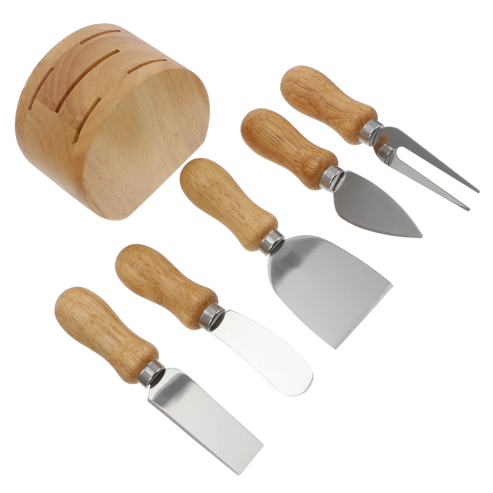 

1 Set Cake Cutter Set Stainless Steel Cheese Cutter Slicer with Storage Rack